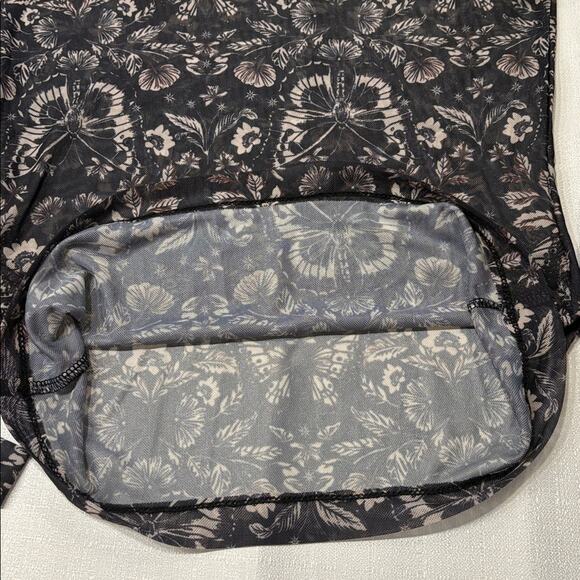 Anthropologie Black and Gray Long Sleeve Mesh Turtleneck Top Size XS - Picture 7 of 7